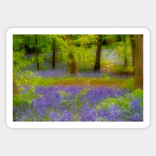 Dreamy bluebell art Sticker